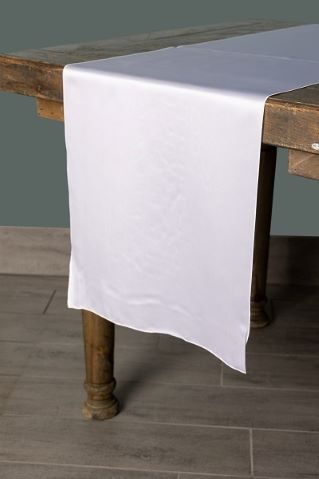 Matte Lamour White table runner
